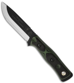 TOPS Knives BOB Brothers of Bushcraft Fieldcraft Knife Black/Green G-10 (4.625")