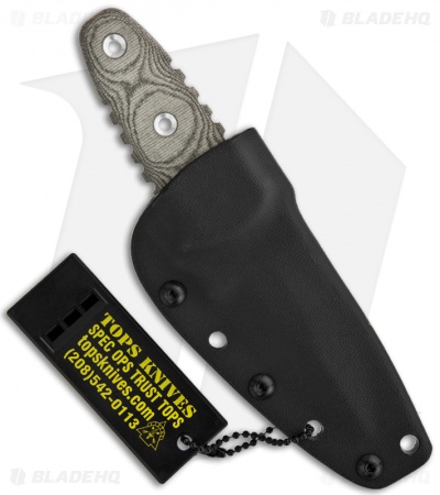 TOPS Knives Ranger Short-Stop Knife Dagger Fixed Blade (3.13" Plain) RSS01