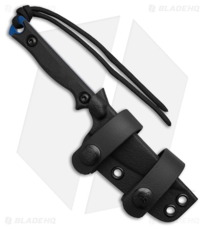 TOPS Knives Street Scalpel 2.0 Zero Forks Fixed Blade Knife Black (3.1" Blue)