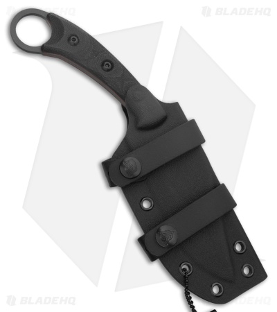 TOPS Knives Trailhead Kukri Fixed Blade Knife Black Canvas Micarta (4.75" Gray)