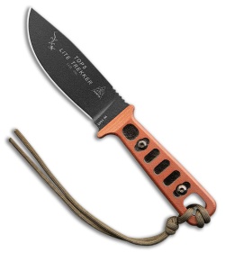 TOPS Lite Trekker Fixed Blade Knife Brown Micarta/Black Accents (4.25" Black)