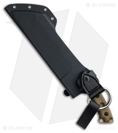 TOPS Knives Lil Chete Fixed Blade Knife Green Canvas Micarta (8.4" Coyote Tan)