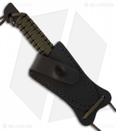 TOPS Knives Mini Hoffman Harpoon Knife Fixed Blade (2.5" Black Plain)