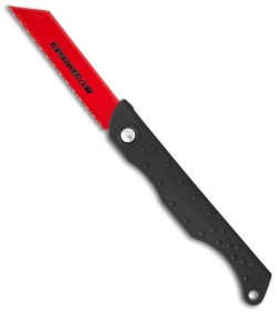 TOPS Knives Pocket Survival Saw Folding Knife Kydex (3" Red Serr) 