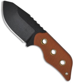 TOPS Knives Lil Roughneck Fixed Blade Knife (2.75" Black Plain) LRNK-01