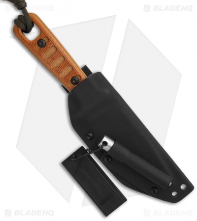 TOPS Knives Lite Trekker Tan Fixed Blade Knife (4.25" Black Plain) TLT-01