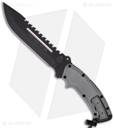 TOPS Knives Steel Eagle 107C XX Knife & Baby Eagle Set (7.5" Black)