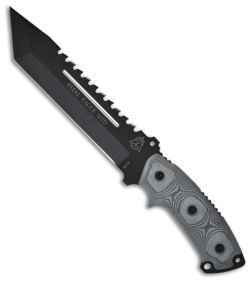 TOPS Knives Steel Eagle 107D Knife (7" Black Plain)