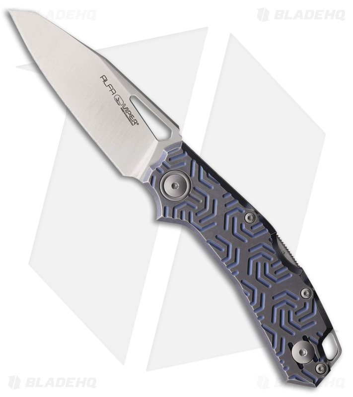 Vipr バイパー Viper Knives Alfa Blue/Gray Titanium Wharncliffe Satin