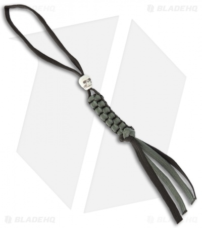 Para-Cord Wilson Tactical Lanyard Parachute Cord Black & Grey (Skull)