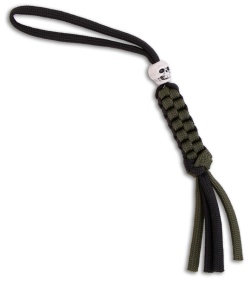 Para-Cord Wilson Tactical Lanyard Parachute Cord Black & OD Green (Skull)