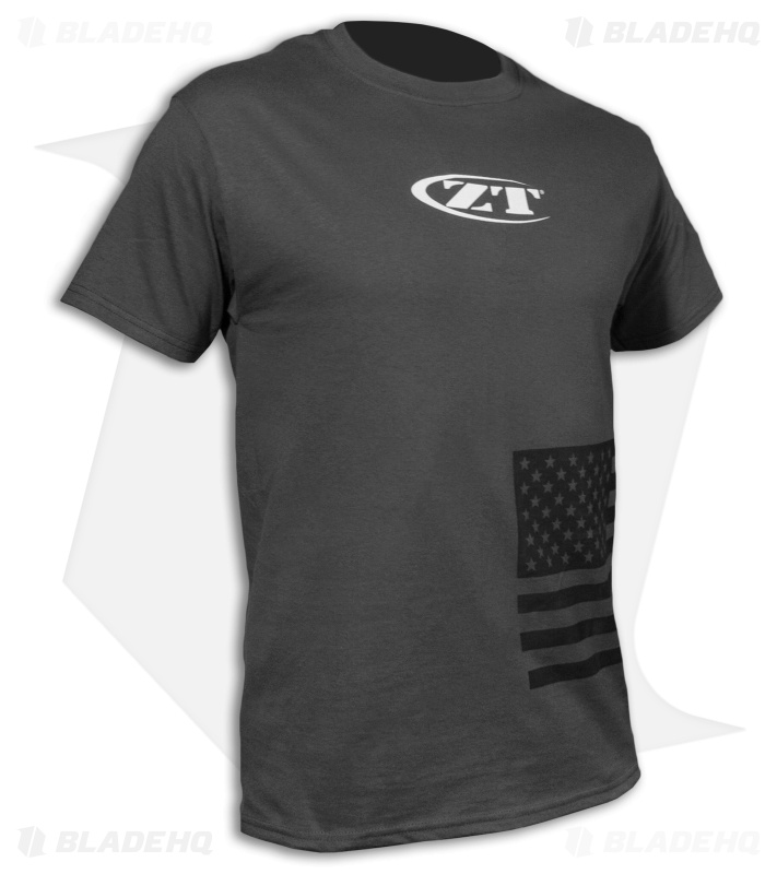 Zero Tolerance U.S. Flag Charcoal Short Sleeve T-Shirt