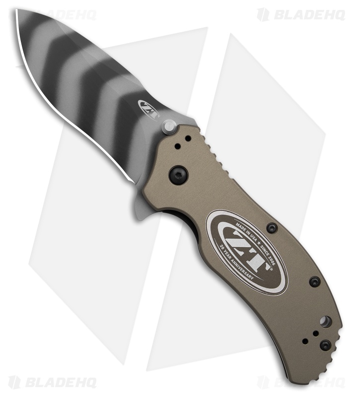 Zero Tolerance 0350 20th Anniversary A/O Knife FDE Al (3.25" Tiger Stripe)