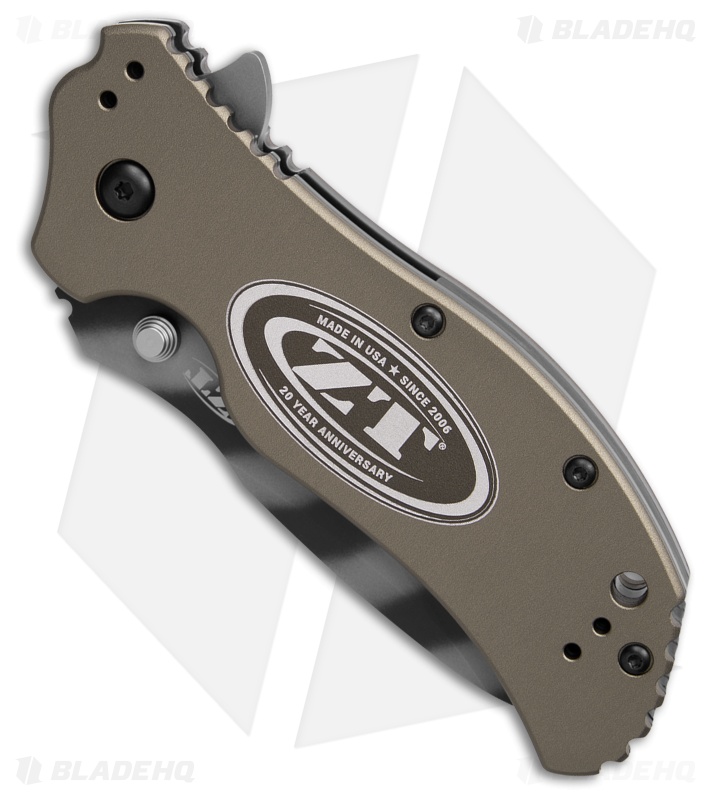 Zero Tolerance 0350 20th Anniversary A/O Knife FDE Al (3.25" Tiger Stripe)