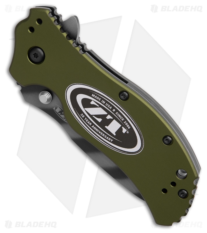 Zero Tolerance 0350 20th Anniversary A/O Knife OD Green Al (3.25" Tiger Stripe)