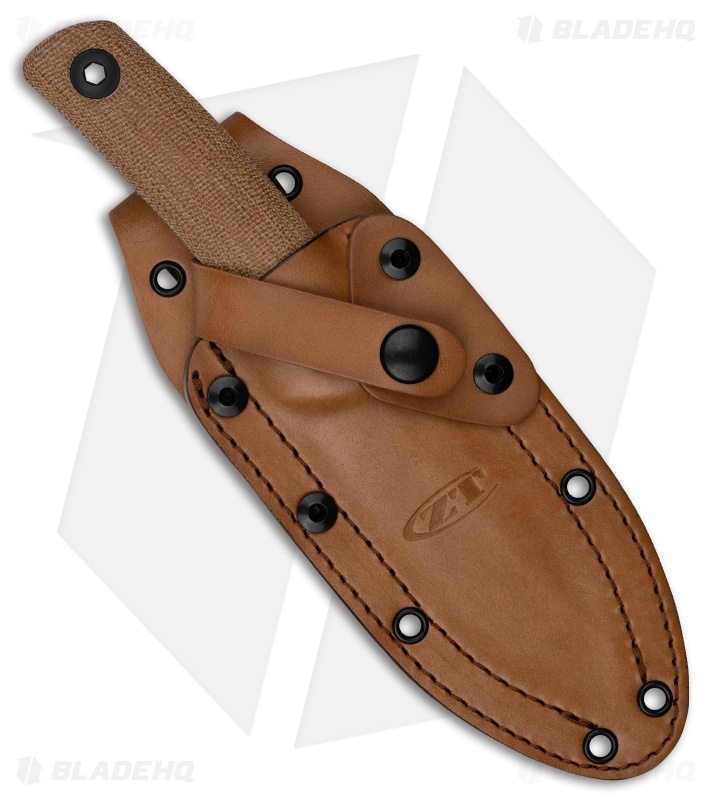 Zero Tolerance 0004 Fixed Blade Knife Canvas Micarta Bronze