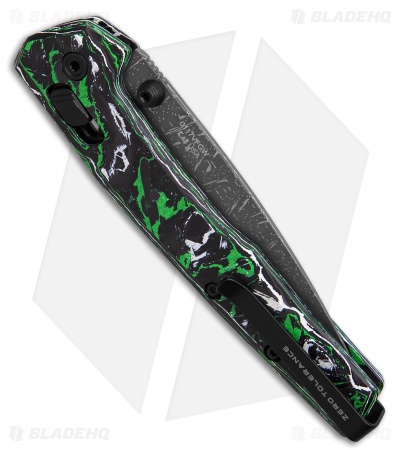 Zero Tolerance 0117 DuraLock Knife Green CF (3.3" Vegas Forge Damascus)