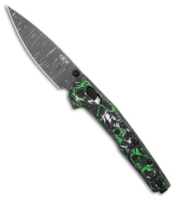 Zero Tolerance 0117 DuraLock Knife Green CF (3.3" Vegas Forge Damascus)