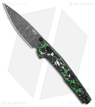 Zero Tolerance 0117 DuraLock Knife Green CF (3.3" Vegas Forge Damascus)