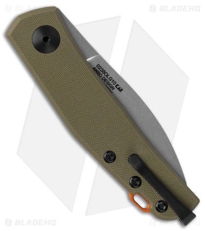 Zero Tolerance Model 0235 Slip Joint Knife OD Green G-10 (2.6" Stonewash)