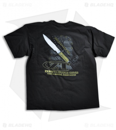 Zero Tolerance Knives Serious Missions, Serious Knives Black T-Shirt