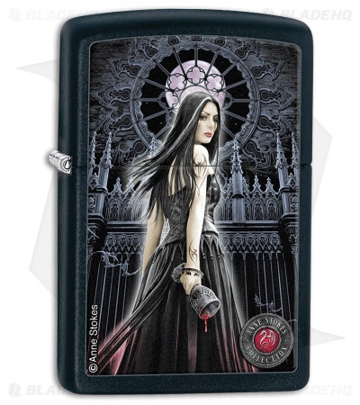 Zippo Lighter Black Matte Anne Stokes Collection 5 28858