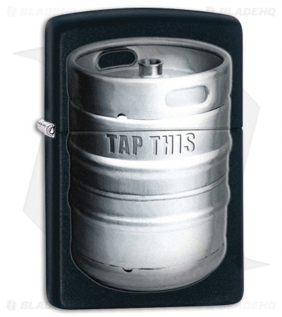 Zippo Lighter Matte Black Kegger 28665