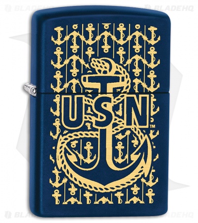 Zippo Lighter Matte Blue U.S. Navy 11544