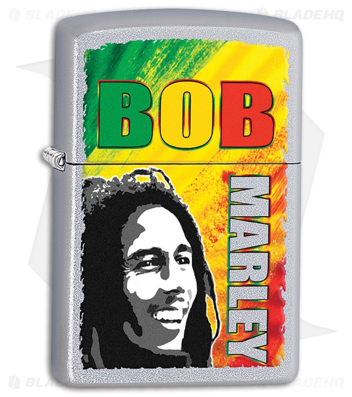 Zippo Lighter Satin Chrome Bob Marley 11548