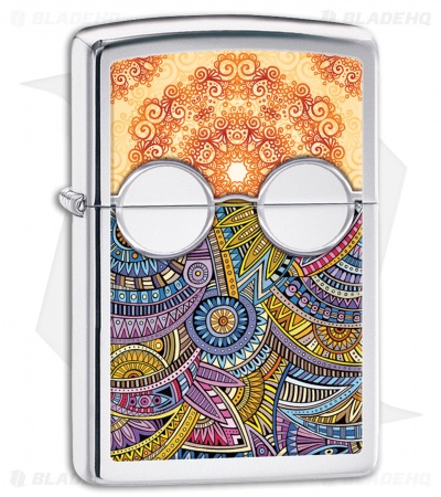 Zippo Lighter Polished Chrome Boho 2 28871