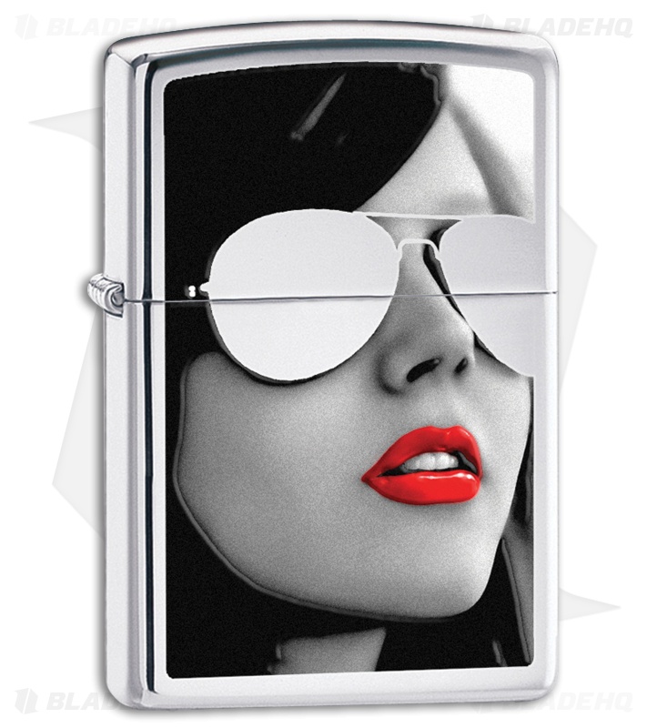 Zippo Lighter Polished Chrome Bs Sunglasses 28274