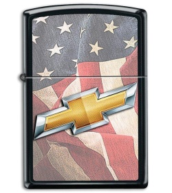 Zippo Lighter Black Matte Chevy USA 16230