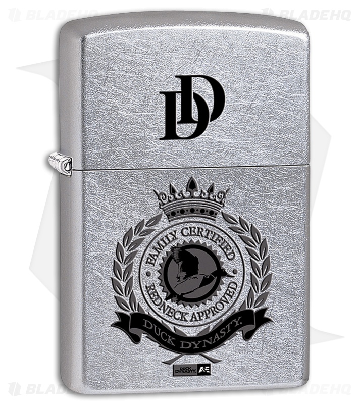 Zippo Lighter Street Chrome Duck Dynasty Family Crest 28884
