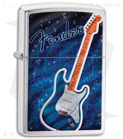 Zippo Lighter Polished Chrome Fender 11601