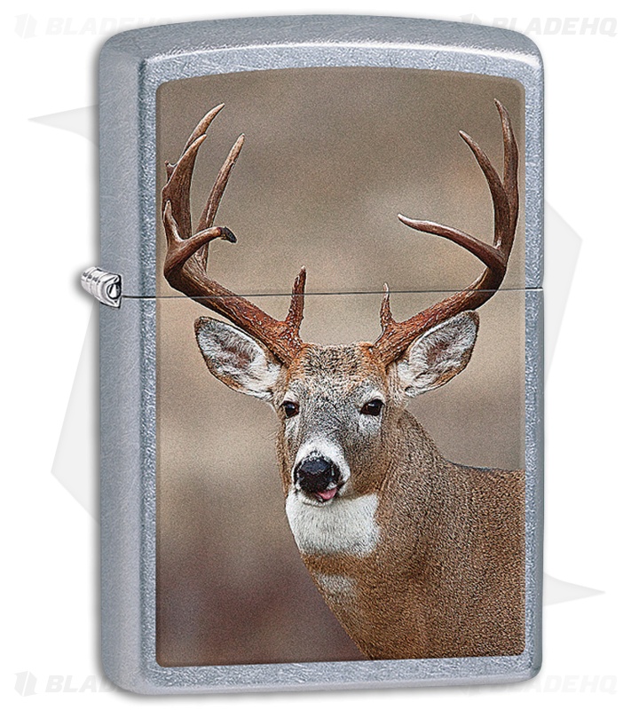 Zippo Lighter Brushed Chrome Deer 11439