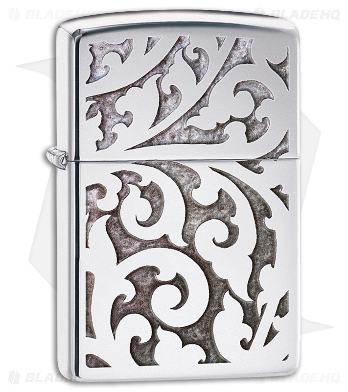 Zippo Lighter Polished Chrome Filigree 28530