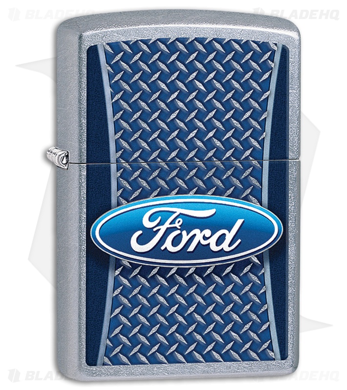 Zippo Lighter Brushed Chrome Ford Logo 11410