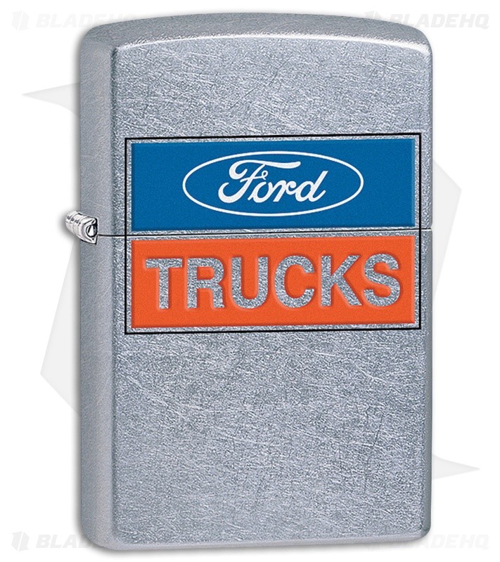 Zippo Light Brushed Chrome Ford Trucks Logo 11411