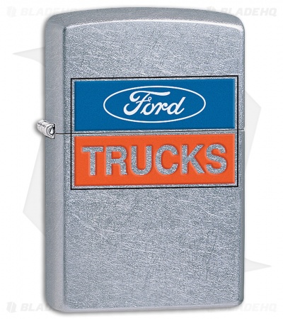 Zippo Light Brushed Chrome Ford Trucks Logo 11411