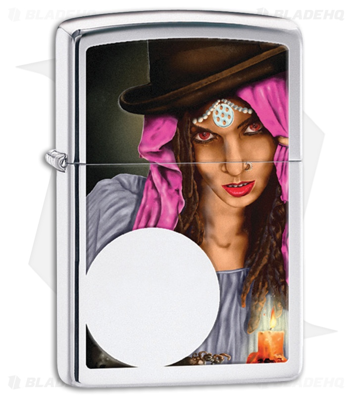 Zippo Lighter Polished Chrome Fortune Teller 28656