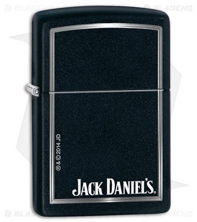 Zippo Lighter Black Matte Jack Daniels 28820