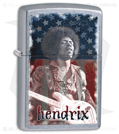 Zippo Lighter Street Chrome Jimi Hendrix Flag 11578