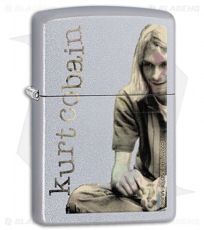 Zippo Lighter Chrome Kurt Cobain 11373