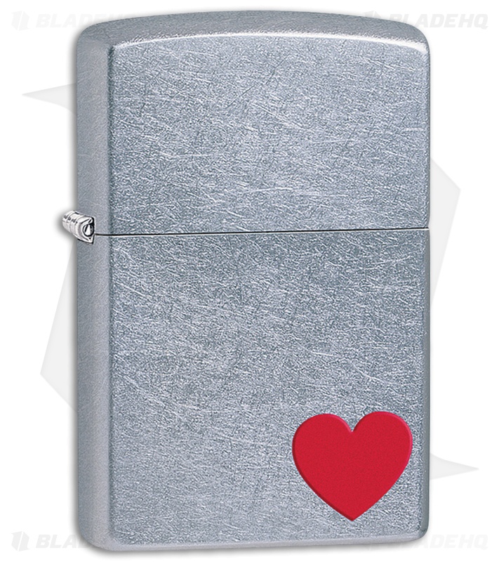 Zippo Lighter Brushed Chrome Love 11407