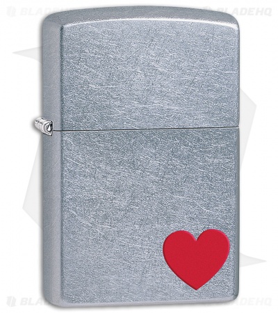 Zippo Lighter Brushed Chrome Love 11407