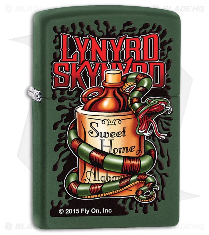 Zippo Lighter OD Green Lynyrd Skynyrd 11383 - Blade HQ