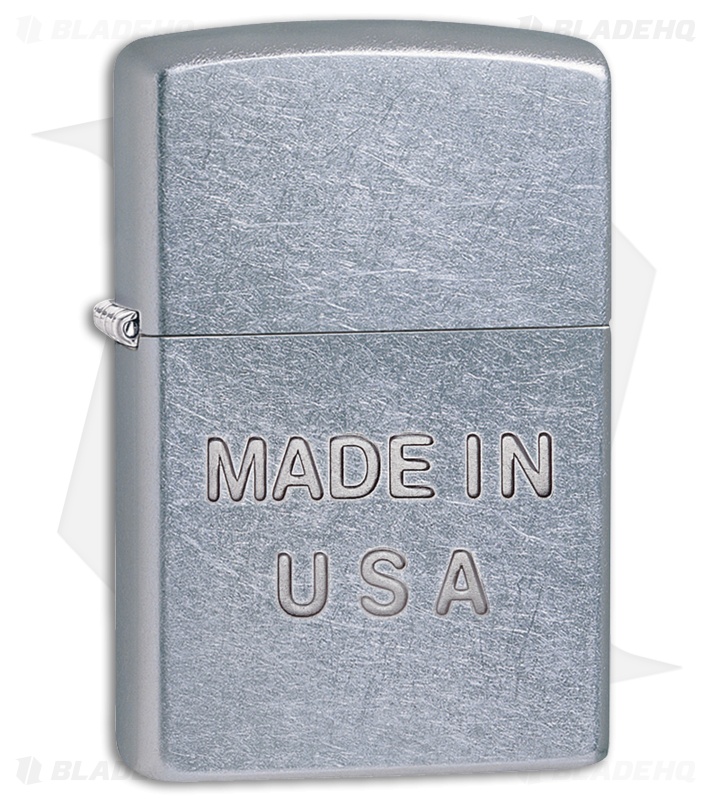 Zippo メジャー Zippo Lighter Street Chrome Made in USA 28491 - Blade HQ
