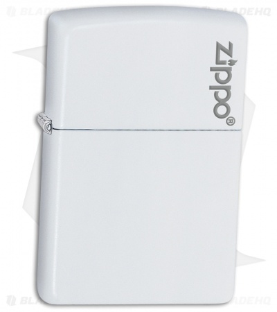 Zippo Lighter Matte White w/ Zippo Logo 11338