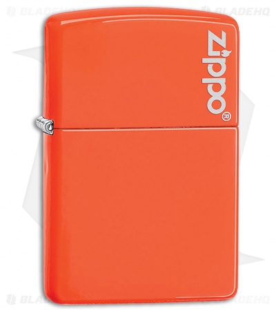 Zippo Lighter Neon Orange with Zippo Logo 11467