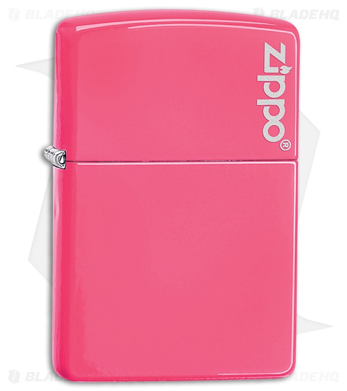 Zippo Lighter Neon Pink Zippo Logo 11465